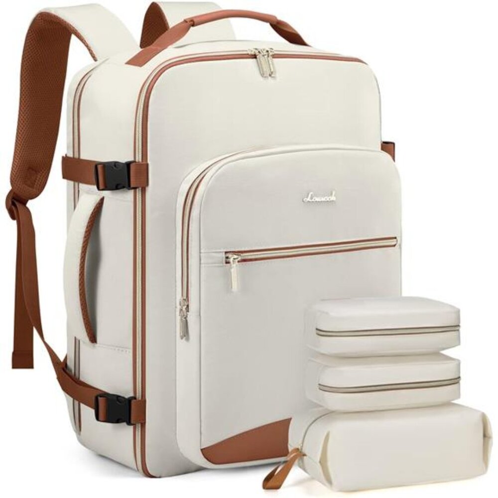 Travel Backpack Women, Flight Approved Carry On with 17.3inch Laptop Compartment